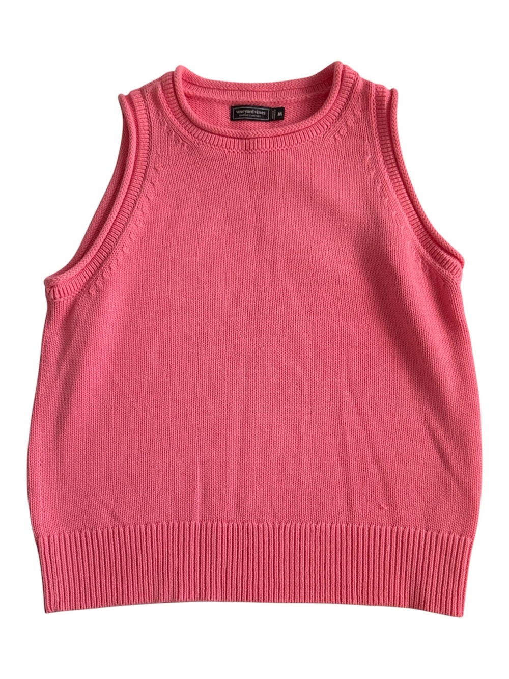 Vineyard Vines Katie Cotton Rollneck Sweater Tank Top Size M